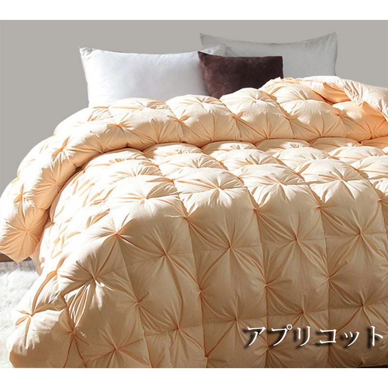 可愛すぎるフェミニンデザイン♪ 羽毛布団 シングル 羽毛ふとん グース