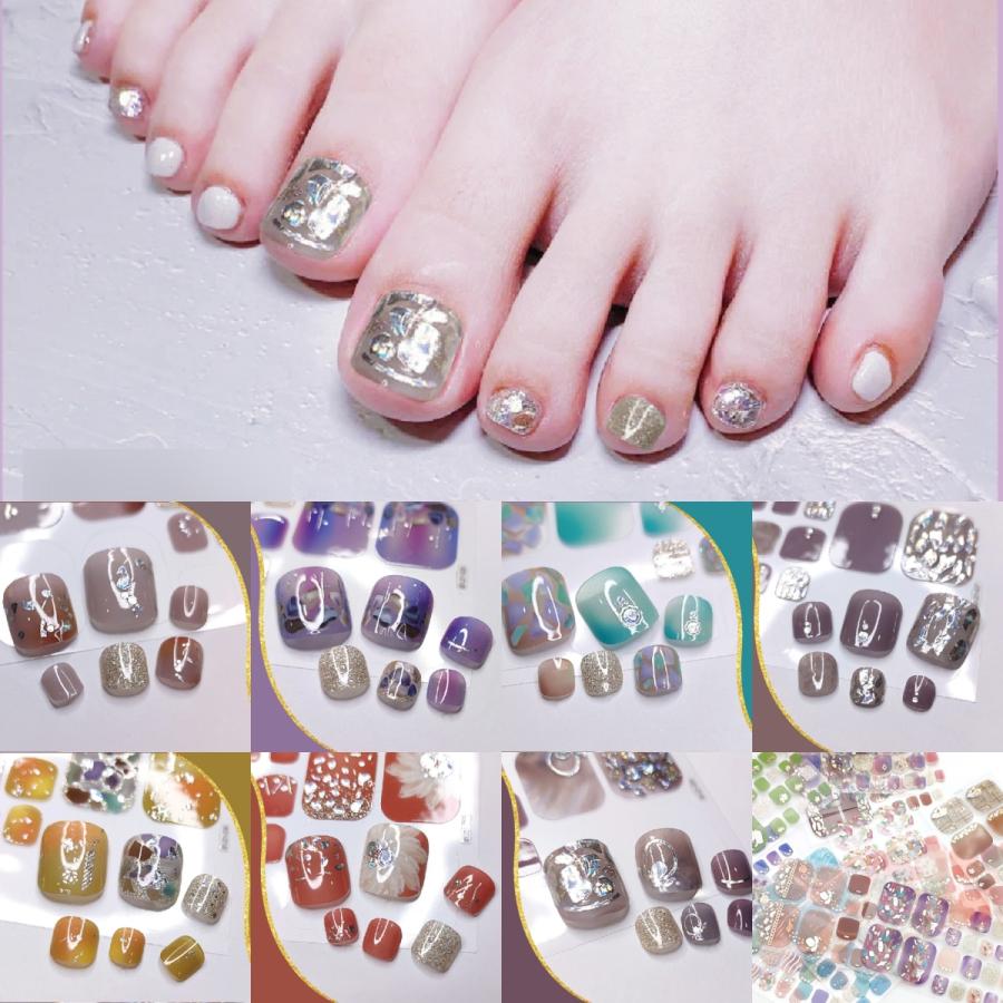 ネイルシール 貼るだけ フット シンプル 脚 足指用 Qyj2103 Nail Qyj2103 Kufa 通販 Yahoo ショッピング
