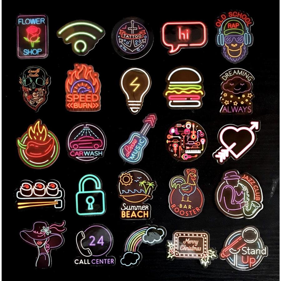 秀逸 ネオンステッカー 50枚 Www Anavara Com