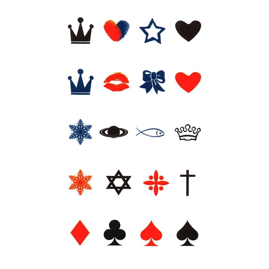 タトゥーシール ミニマーク トランプ 王冠 ハート 星 リボン ほか ワンポイント 55 T Hc2 55 Kufa 通販 Yahoo ショッピング