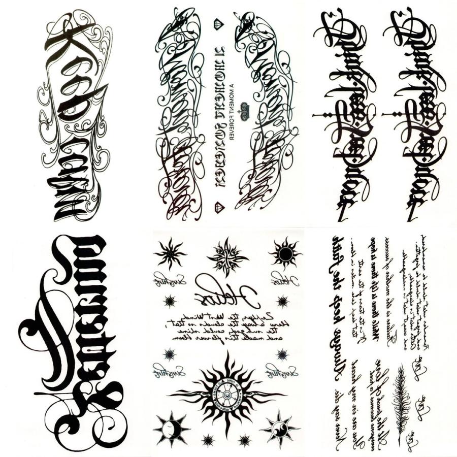 タトゥーシール 文字 英文 アルファベット 腕 肩 背中 脚 刺青 リアル 防水 長持ち 002 Tatoo Ha2 002 Kufa 通販 Yahoo ショッピング