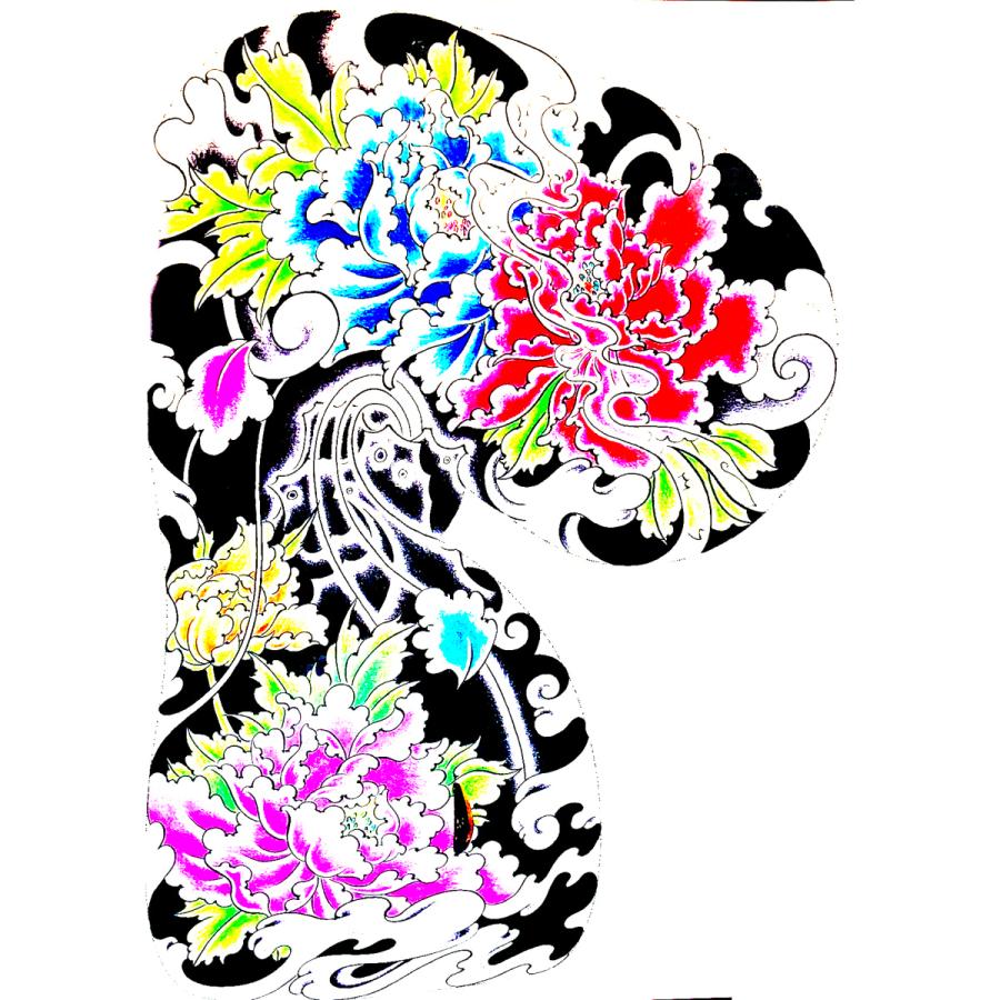 最安価格 タトゥーシール 大判 龍 鯉 仏 花 武士 トライバル 和柄 肩半面 腕 リアル 刺青 入墨 Aynaelda Com