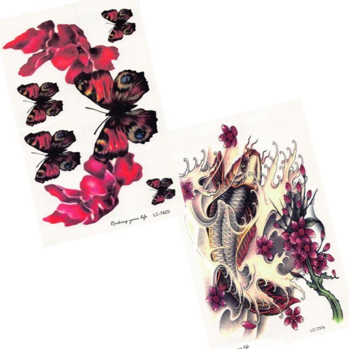 タトゥーシール 蝶 鯉 花 腕 背中 鎖骨 脚 刺青 リアル 防水 Mc Tatoo Mc Kufa 通販 Yahoo ショッピング