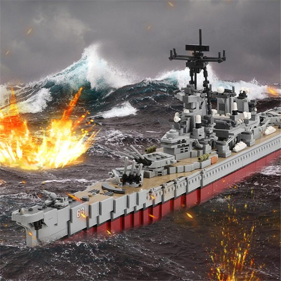 品質満点 Toys Hobbies Modelbuildin ミリタリー セットビルディングブロックレンガクラシック戦艦モデルおもちゃギフト Ussミズーリ戦艦 2631pcs シリーズ アーミー おもちゃ