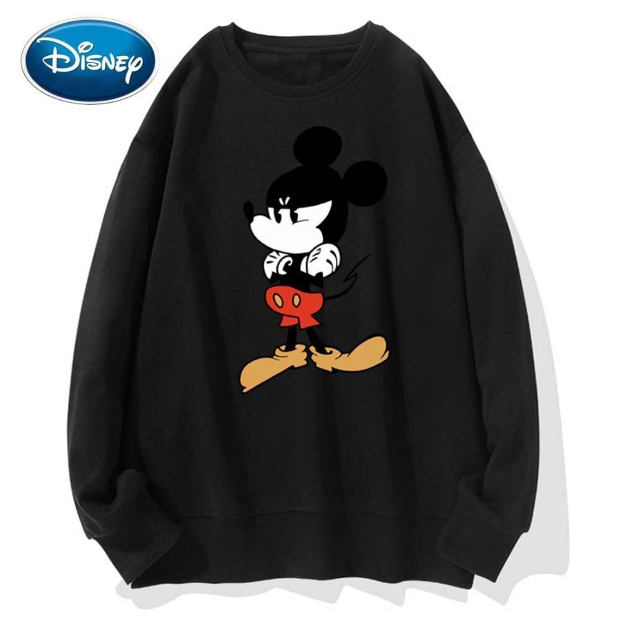 全国宅配無料 ミッキーマウス スタイリッシュ ディズニー レディース衣服 トップス Tシャツ Tシャツ 怒っている トップ 長袖 Tシャツ 男性 女性 ユニセックス カップル プルオーバー Oネック プリント Tシャツ カットソー
