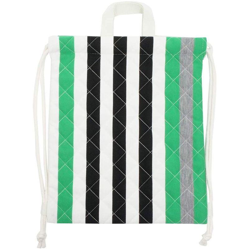 テレビで話題 カノンコード ストライプ ナップサック キルティング 子供 キッズ 男の子 女の子 Mskzm621 グリーン Materialworldblog Com
