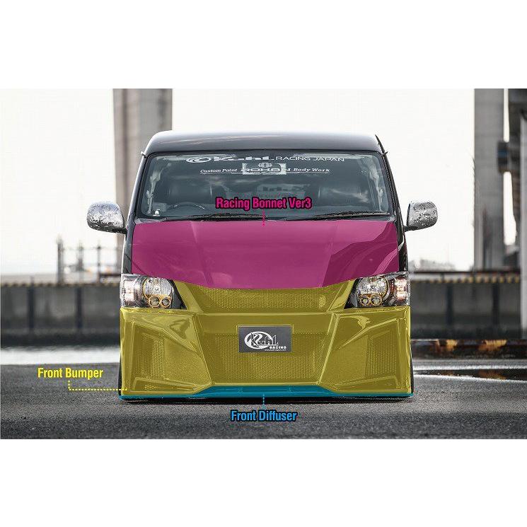 KUHL RACING 200W-GT レーシングボンネット Ver3 200系ハイエース4型