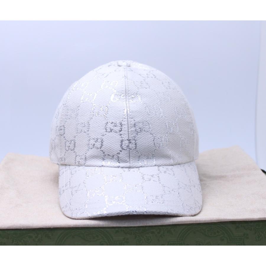 GGキャンバス グッチ GGキャンバス アイボリー／シルバー キャップ  