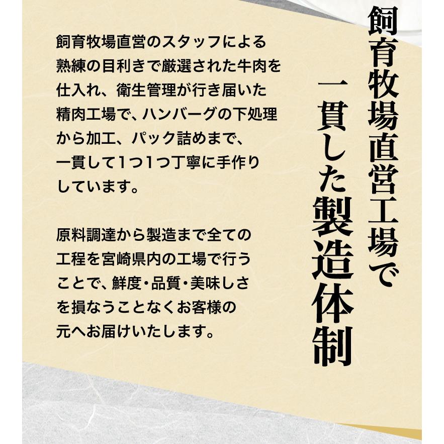 父の日 プレゼント ギフト ハンバーグ 黒毛和牛100% 150g×8食セット 宮崎県産 送料無料 真空パック 小分け 贈答品 クール｜kuishinboucom｜10