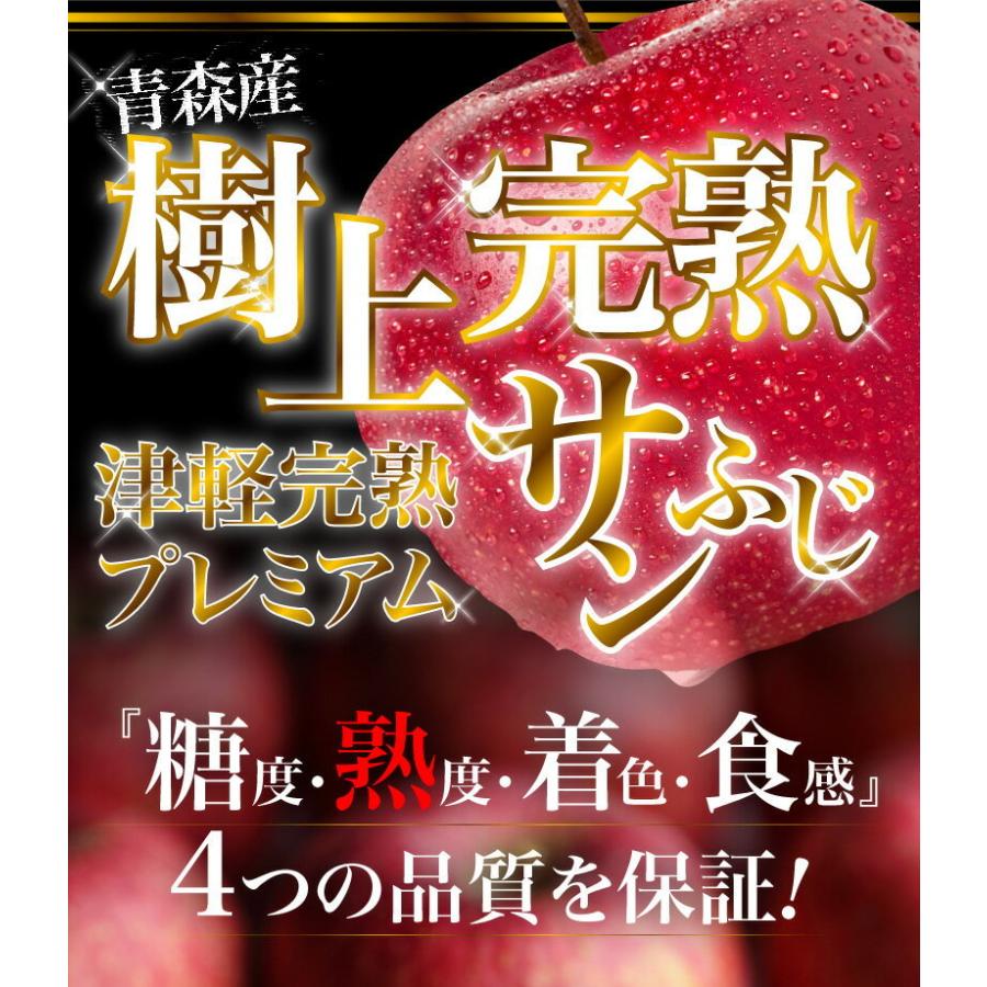 ギフト りんご サンふじりんご 青森県津軽産 完熟プレミアム 3kg 贈答用 光センサー完全選果 送料無料 リンゴ 林檎 果物 グルメ Y常｜kuishinboucom｜02