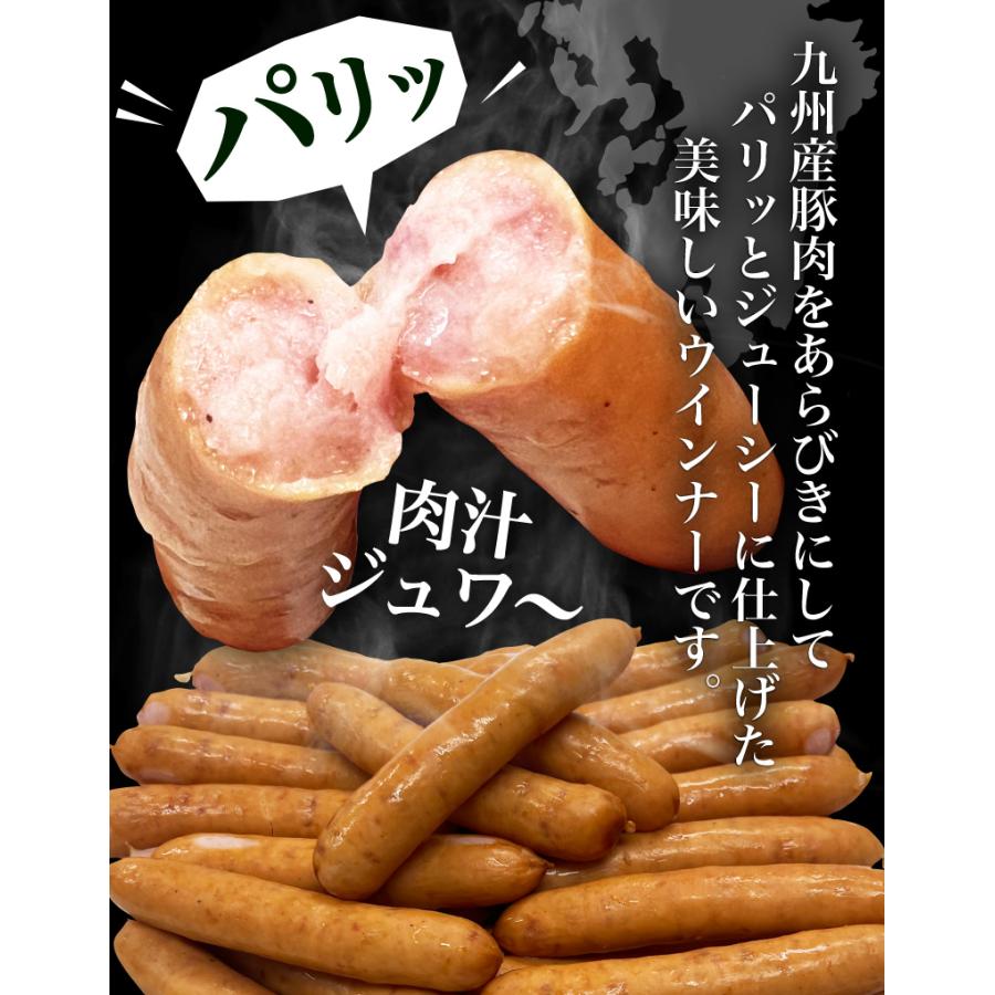 ウインナー 業務用 九州産あらびきポークソーセージ(ロングウインナー) 4袋(約4kg) 国産 豚肉 業務用 大容量 鍋 おでん 冷凍 クール 送料無料｜kuishinboucom｜03