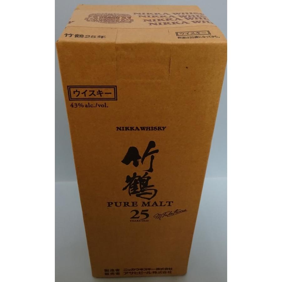 ニッカウイスキー】竹鶴 ピュアモルト 25年 700ml 木箱・カートン付