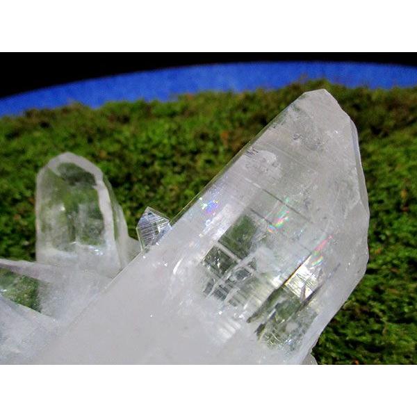 極上品 アーカンソー州産 水晶クラスター レインボー レコードキーパー