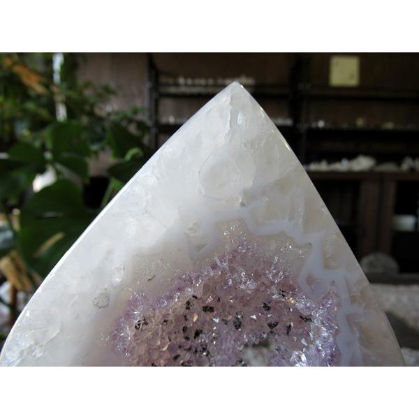 アメジスト×アゲート(瑪瑙) ジオード ポリッシュ | 天然石専門店【鬮石