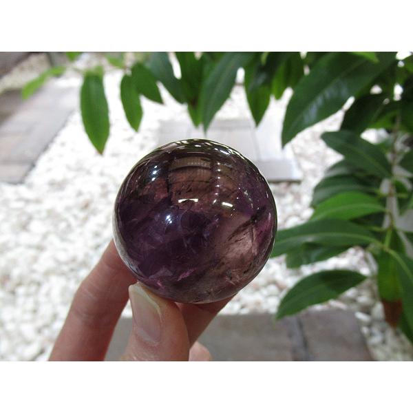 ブラジルバイーア州産 ファントム トラピッチェアメジスト丸玉