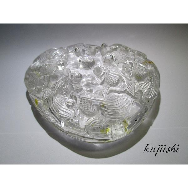 天然水晶 金魚 彫刻 開運 風水 天然石専門店 鬮石 ビーズ 金魚