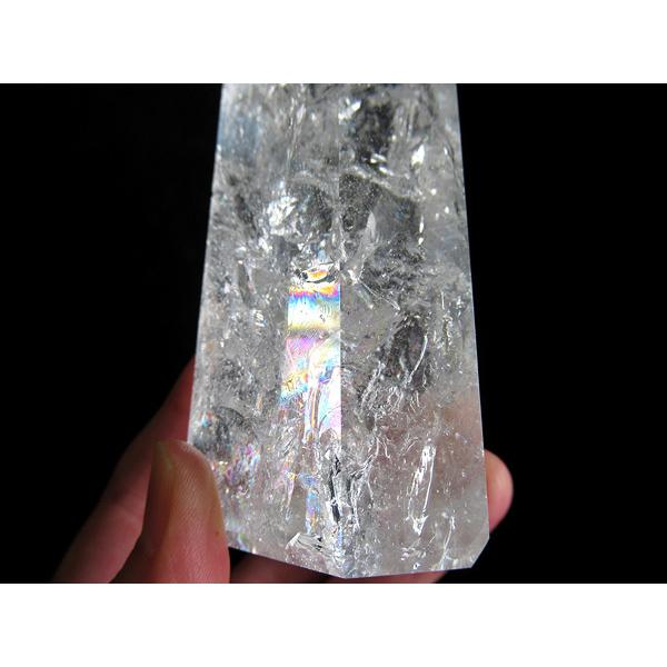 レインボースタッデッドクォーツ/天然水晶ポイント/トカンティンス州産