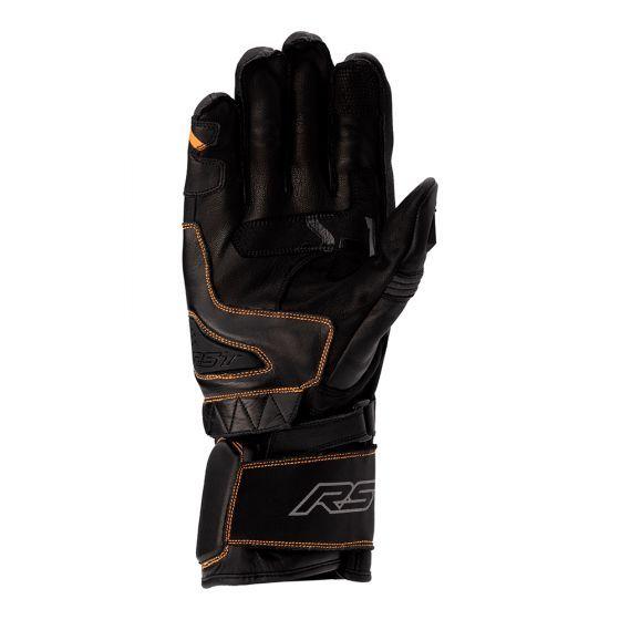 RST 3033 S1レザーモーターサイクルグローブ|Colour:Black / Grey / Neon Orange