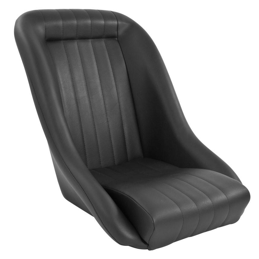 ☆【Cobra】クラシックスタイルのシート ハーネスガイド有り/ヘッドレスト無し/ブラック/ビニール