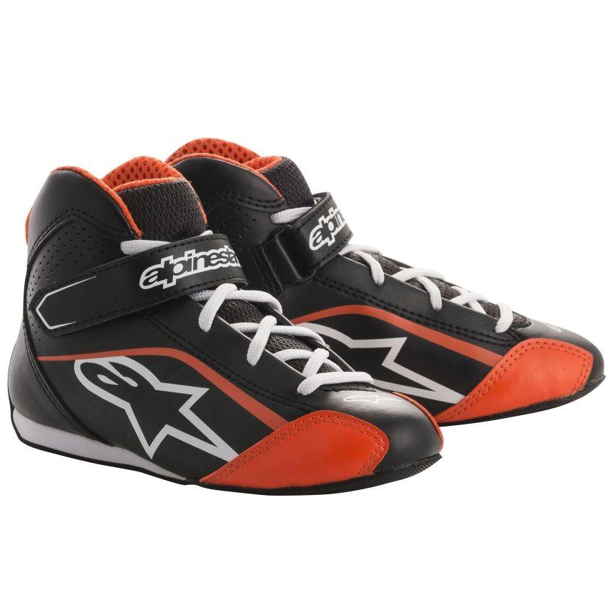 ☆【Alpinestars】Tech 1-KSキッズカートブーツ ブラック/ホワイト/フルオレンジ UK 12.5 / Eur 32