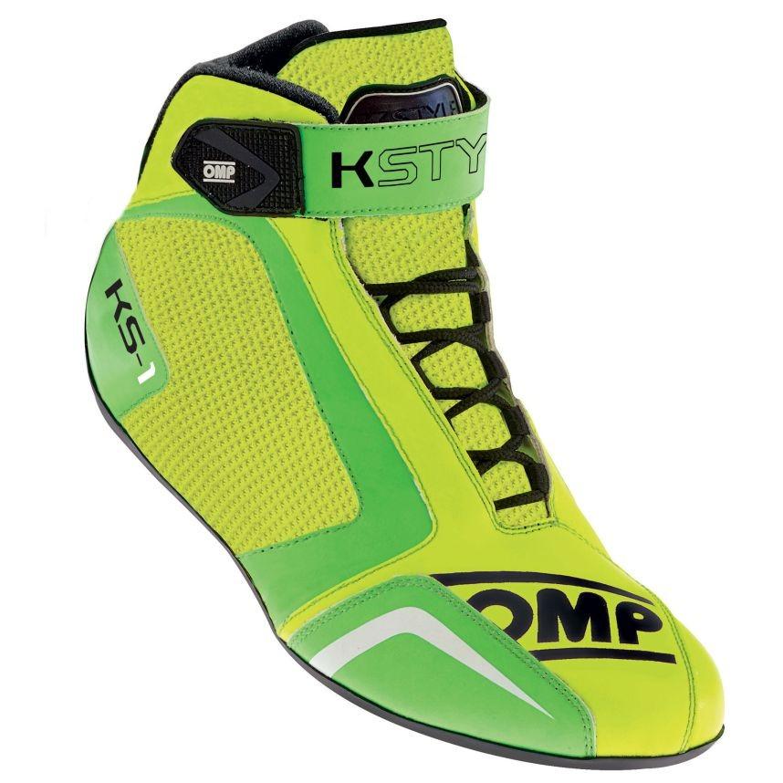 ☆【OMP】KS-1カート ブーツ 　Fluro Yellow / Fluro Green UK 9.5 / Eur 44