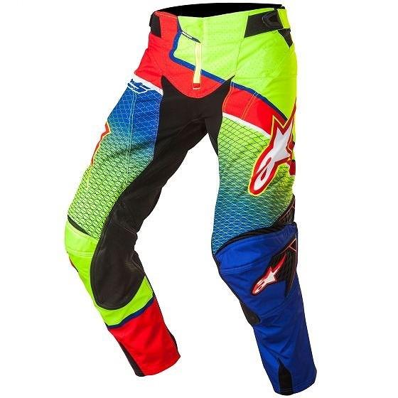 ☆【Alpinestars】Techstar Venomモトクロスパンツ - ブルー/フルオイエロー/レッド　UK 36