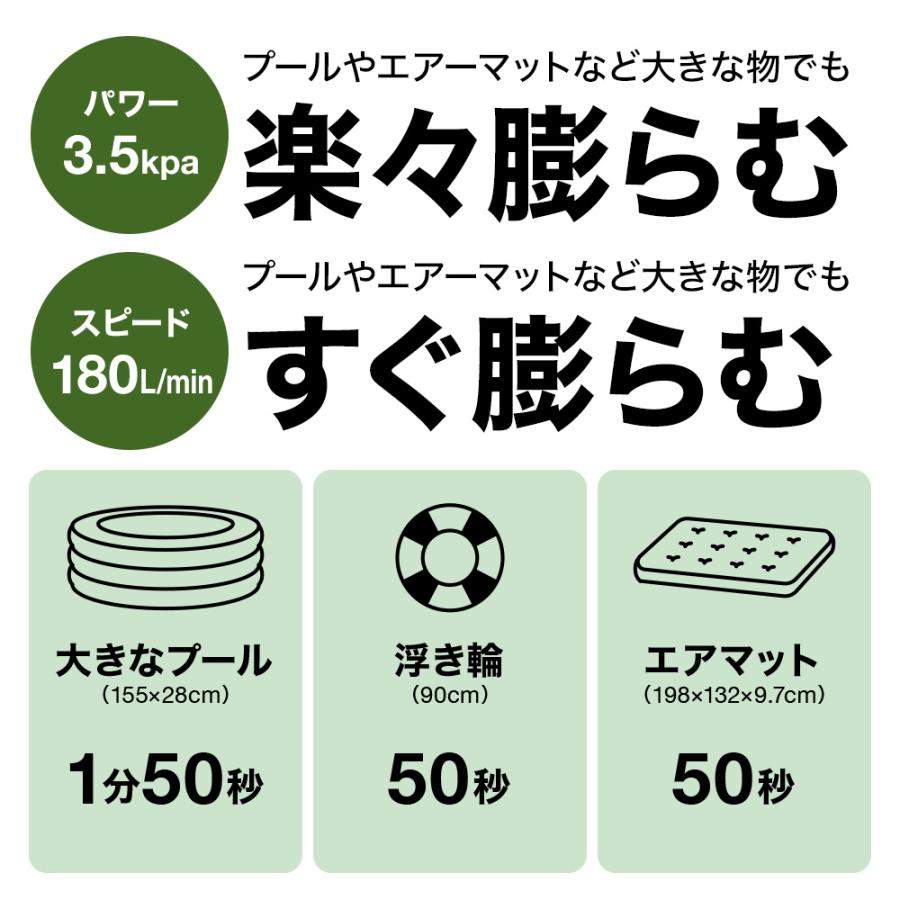 エアーポンプ 空気入れ アウトドア キャンプ ハイパワーエアポンプ