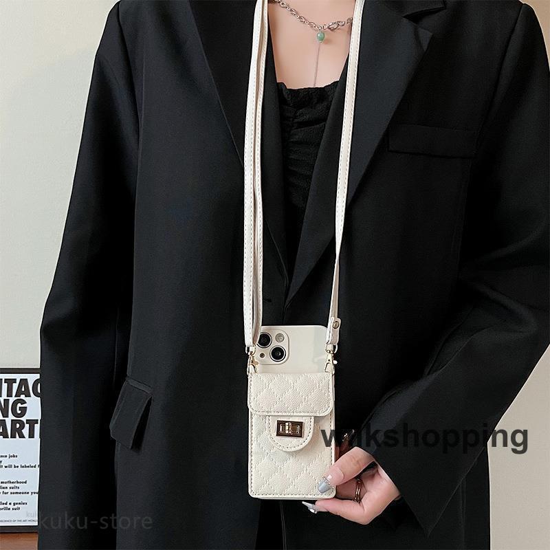 スマホショルダー ストラップ スマホケース iPhone14 ケース 財布 カード収納 肩掛け 編み上げ iphone13 アイフォンケース 韓国｜kuku-store｜07