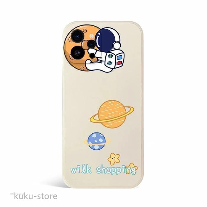 iPhone15 カバー iphone 15 pro iphone12 ケース カップル アイフォン11 アイフォンX スマホケース 可愛い 宇宙飛行士｜kuku-store｜11