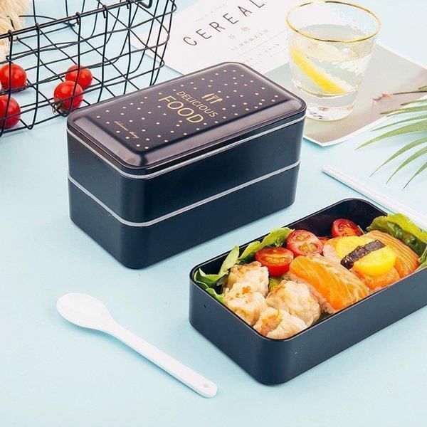 弁当箱 弁当 大容量 ランチボックス おしゃれ 1200ml ナチュラル PP スリム 2段 仕切り お弁当 ランチボックス｜kuku-store｜06