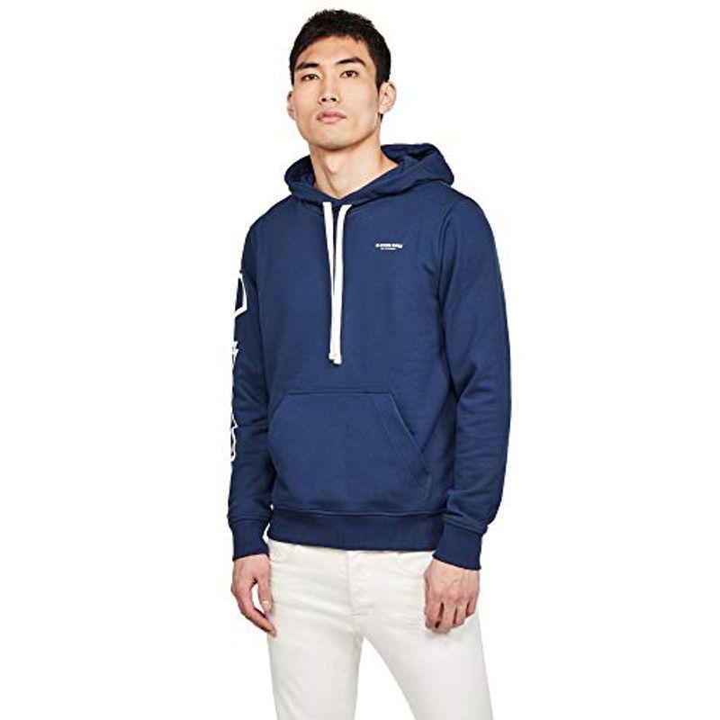 海外ブランド トレーナー フーディー スウェット パーカー ジースターロゥ Raw G Star プルオーバー G Bird ブルー 青 メンズ 長袖 スーツ フォーマル