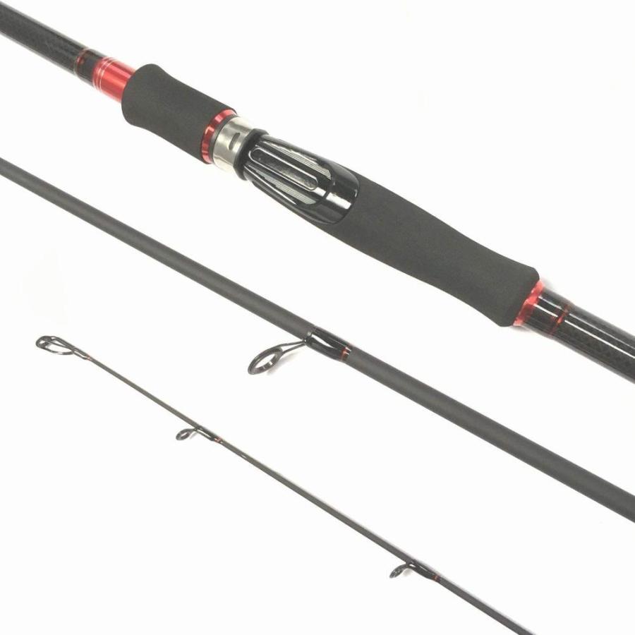 Eva 10フィート スピニングロッド 3ピース M ミディアム シーバスロッド マゴチ ヒラメ ショアジギングロッド チヌ