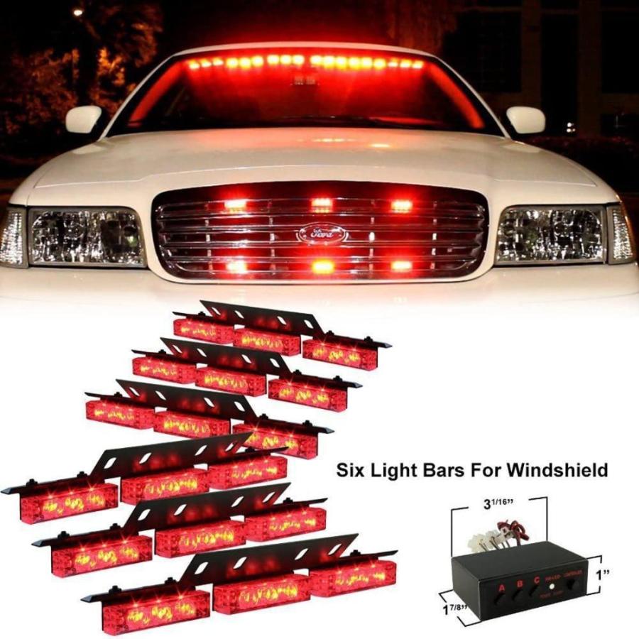 Ranzek 車警告灯 緊急ストロボ点滅灯 三つの点滅モード 54led高輝度 6pcsセット 赤光 ストロボライト Www Ideactiva Com Uy