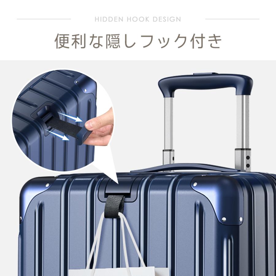 青い旅行用バッグ キャリー付き BARGOCH スーツケース 機内持込み キャリーケース 軽量 大型 静音