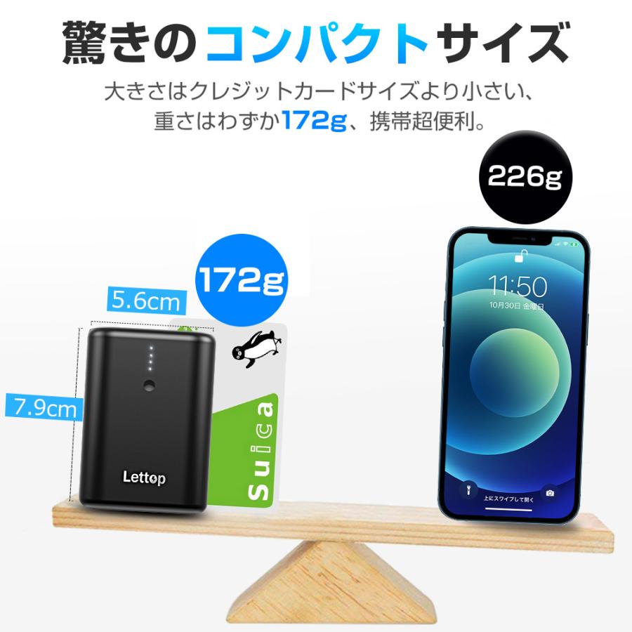 Lettop モバイルバッテリー 大容量 10000mAh 20W QC3.0搭載 軽量 Lettop モバイルバッテリー 大容量 10000mAh 20W QC3.0搭載 軽量
