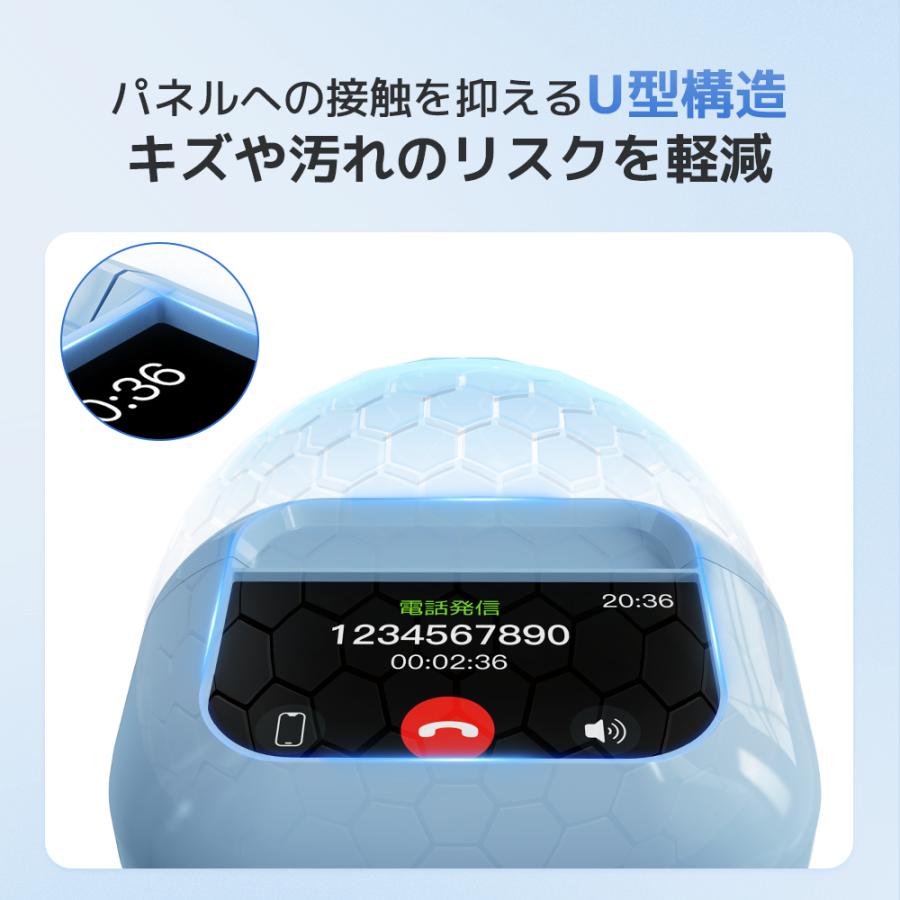 2026最新版】 ワイヤレスイヤホン Bluetooth6.0 LCDタッチディスプレイ