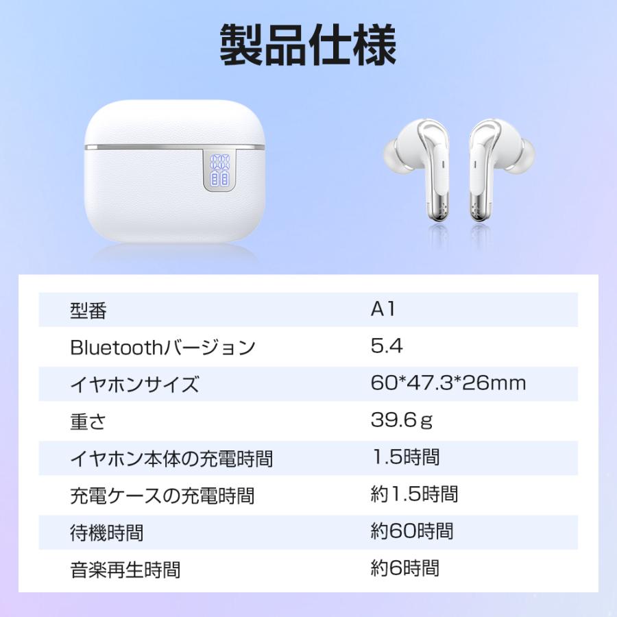 イヤホン ワイヤレスイヤホン bluetooth 5.4 ワイヤレス ノイズ
