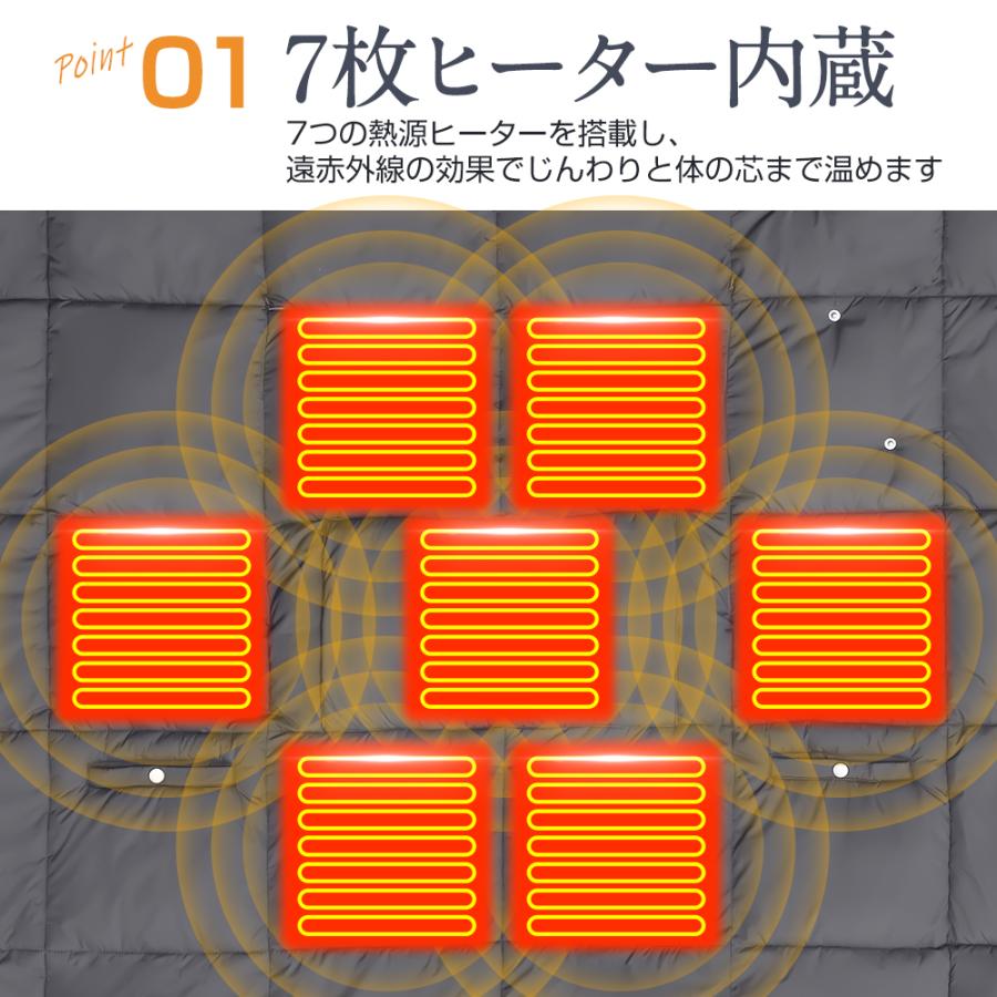 ⭐️電気毛布⭐️掛け敷き兼用 40000mAh大容量バッテリー付き　電気膝掛け Amazon.co.jp : 【2024冬新登場・6WAY使用】 電気毛布 掛け敷き