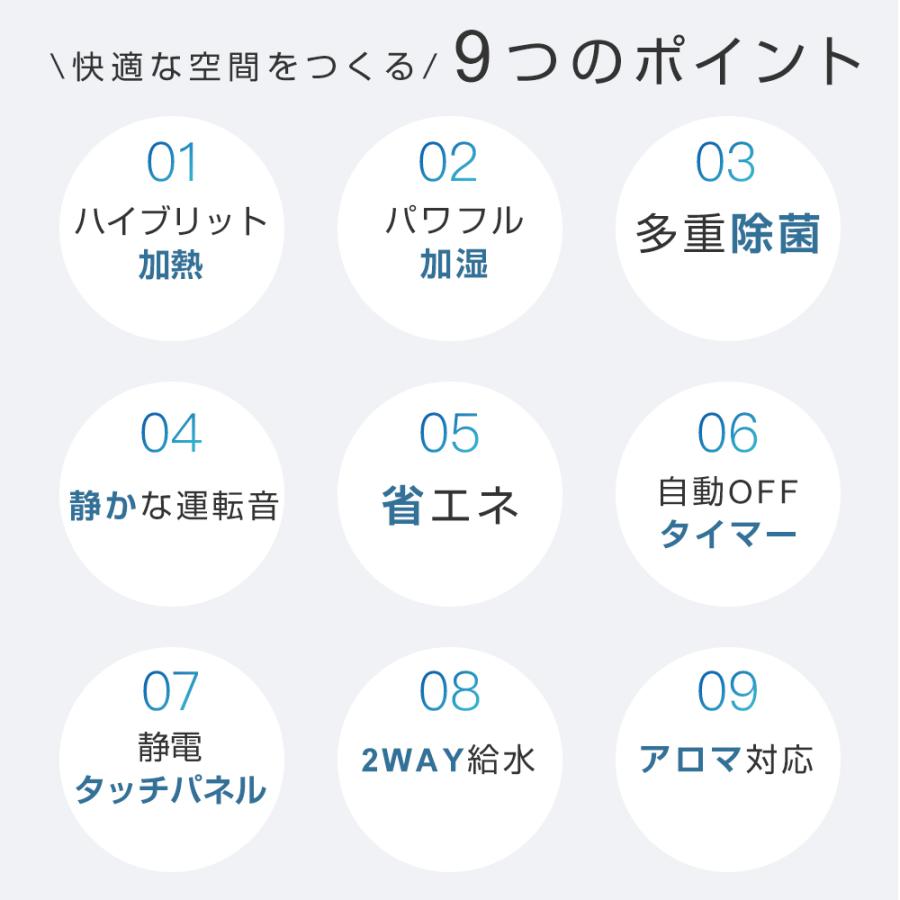 大容量 置き型加湿器 ホワイト SL-CU238K - SKJAPAN Co., Ltd.