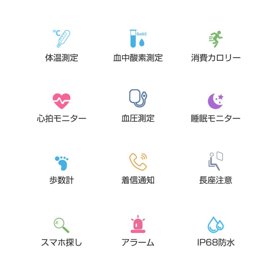 スマートウォッチ 血中酸素濃度計 24時間体温監視 フルタッチス クリーン 着信通知 睡眠検測 心 拍数 歩数計 腕時計 Ip68防水 Iphone Android 対応 Kukuya Paypayモール店 通販 Paypayモール