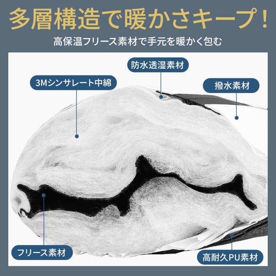 手袋 手ぶくろ 5本指インナー ミトン 裏起毛 自転車 バイク グローブ