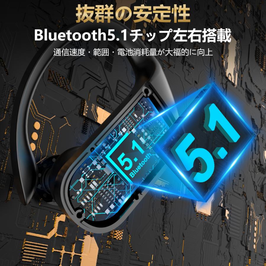ワイヤレスイヤホン bluetooth5.1 高音質 Bluetooth イヤホン 18時間連続再生 ブルートゥース イヤホン スポーツ  iPhone/iPad/Android対応 敬老の日 プレゼント