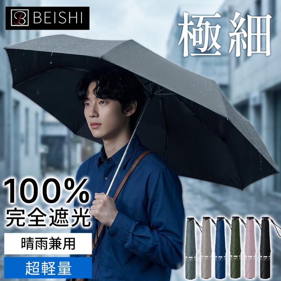 折りたたみ傘 雨傘 超軽量 125g 完全遮光 晴雨兼用 100%遮光 遮熱 uv