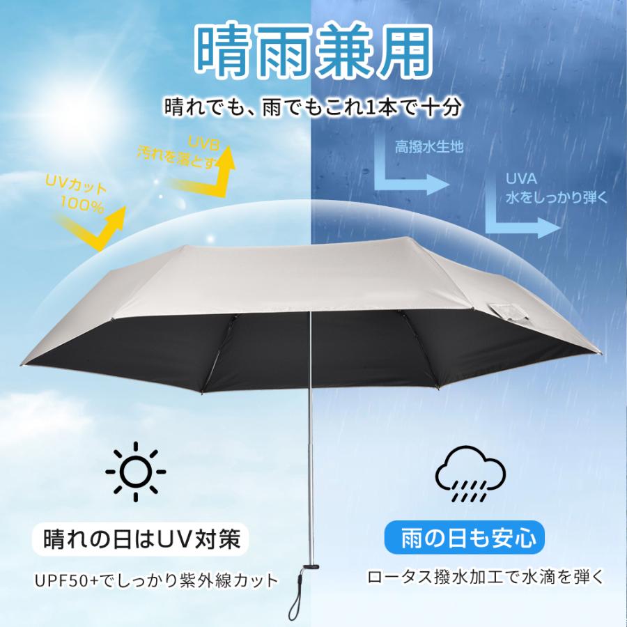2026新発売】折りたたみ傘 125g 超軽量 日傘 完全遮光 晴雨兼用 100