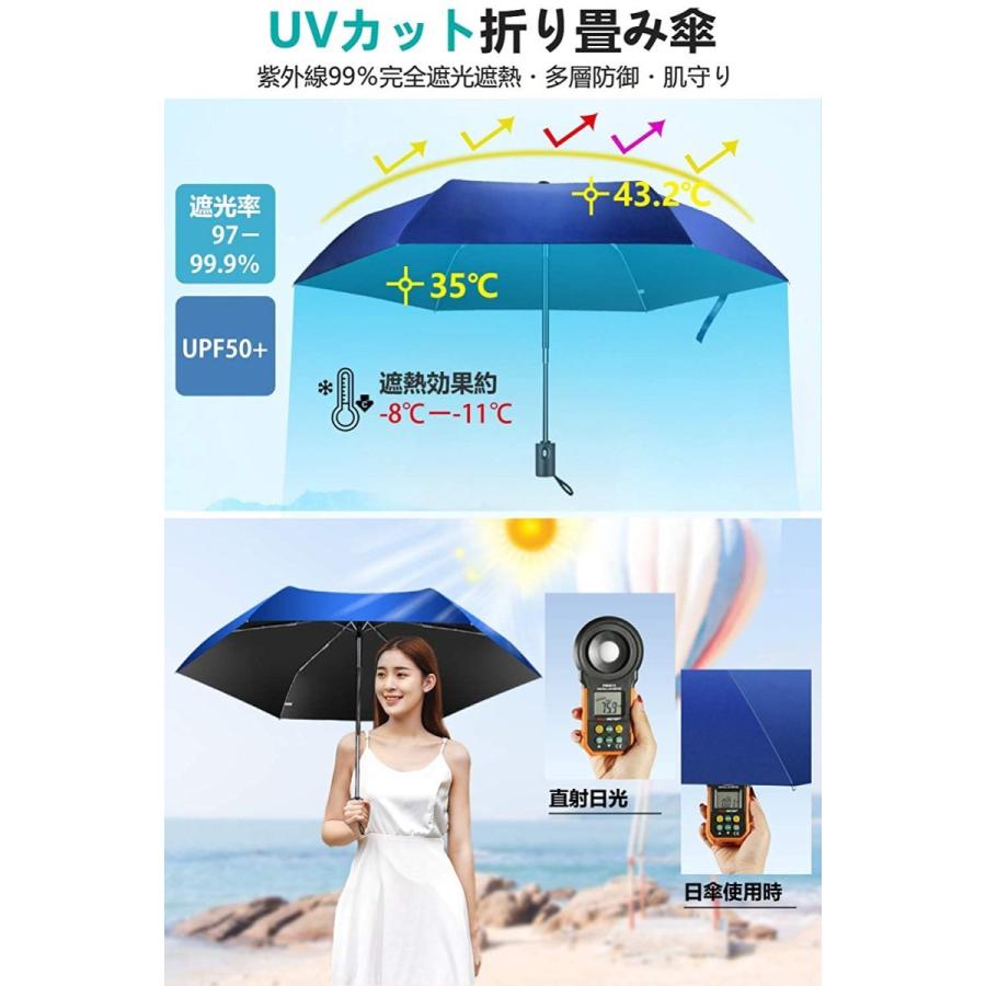 ○スーパーSALE○ セール期間限定 折りたたみ傘 日傘 折り畳み傘 メンズ レディース 梅雨対策 6本骨 撥水加工 ワンタッチ 晴雨兼用 自動開閉  送料無料 傘