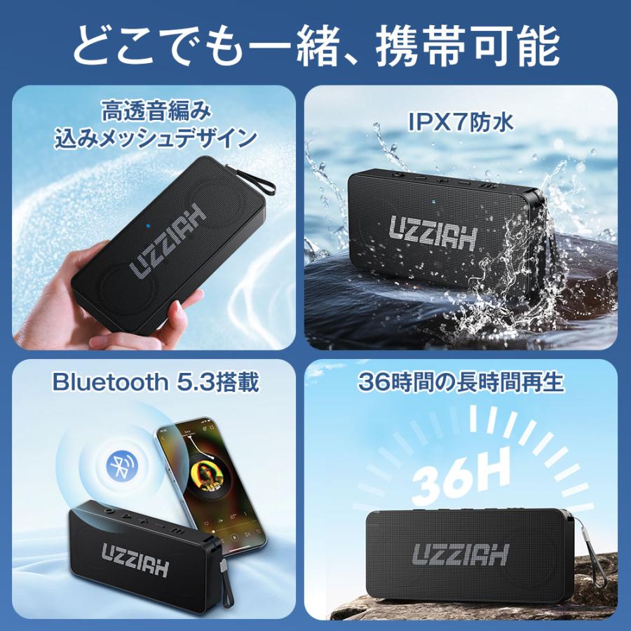 スピーカー Bluetooth 5.3 ワイヤレススピーカー ポータブルスピーカー
