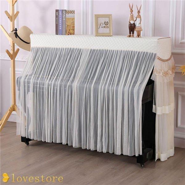 姫系 防塵カバー アップライト デジタル 可愛い花柄 刺繍 レースピアノカバー 電子ピアノ用 直立型 可愛い花柄 厚手 加湿器 装飾 高級感 フルカバー デジタル 北欧