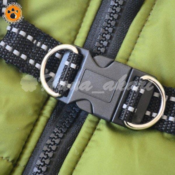 ドックウェア ハーネスつき ジャケット 犬用 アウター 綿 犬服 高級 冬 あったか 防寒 防水