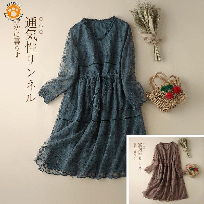 安い公式 ワンピース レディース 秋春冬 長袖 花柄 ワンピース 40代 マキシワンピース 韓国風 ロング ゆったり オシャレ 体型カバー 着痩せ 大きいサイズ 30代 50代 新品 特典付き Shirleyryan Ca