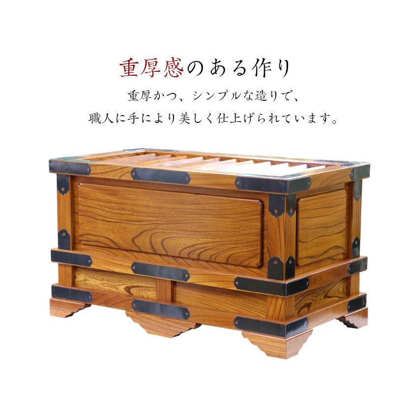 寺院仏具 本欅ムク材賽銭箱 幅3尺 90cm_6